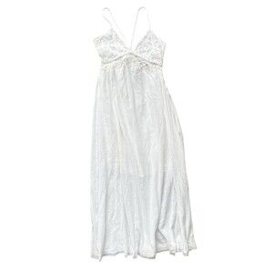 Anthropologie x Moon River White Lace Bodice Tie Maxi Dress Women’s XS NWT Boho